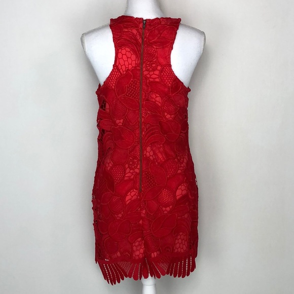 SOLD Lovers + Friends Caspian Shift Dress in Red - Picture 4 of 7